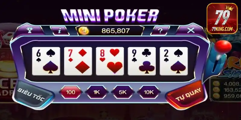 Hướng dẫn người chơi mini poker tại 79king